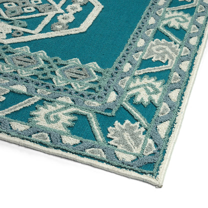 Kaleen Warwick Tdw03-91 Teal Area Rug