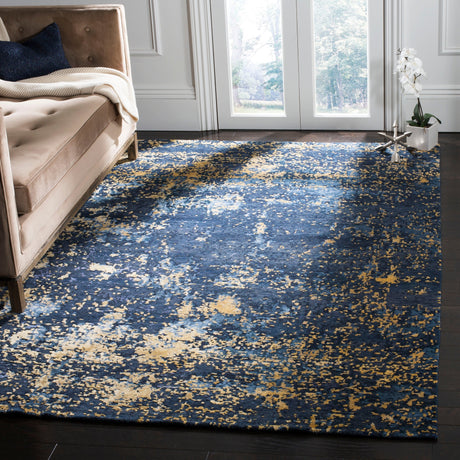 Safavieh Tiffany Tfn612C Navy/Gold Rug.