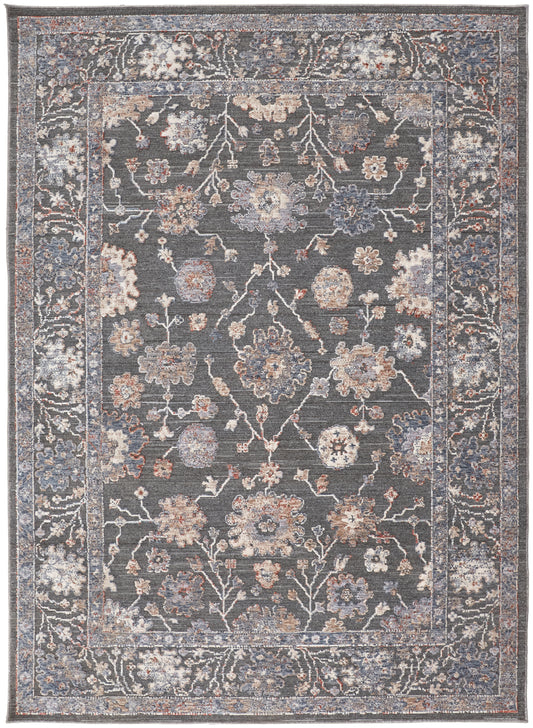 Feizy Thackery 39D2F Gray/Blue Area Rug