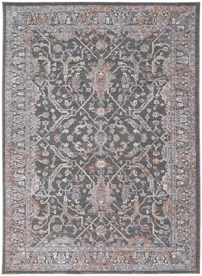 Feizy Thackery 39D3F Gray/Blue Area Rug