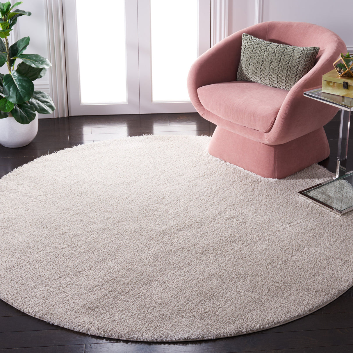 Safavieh Tahoe Shag Tho670G Silver Rug.