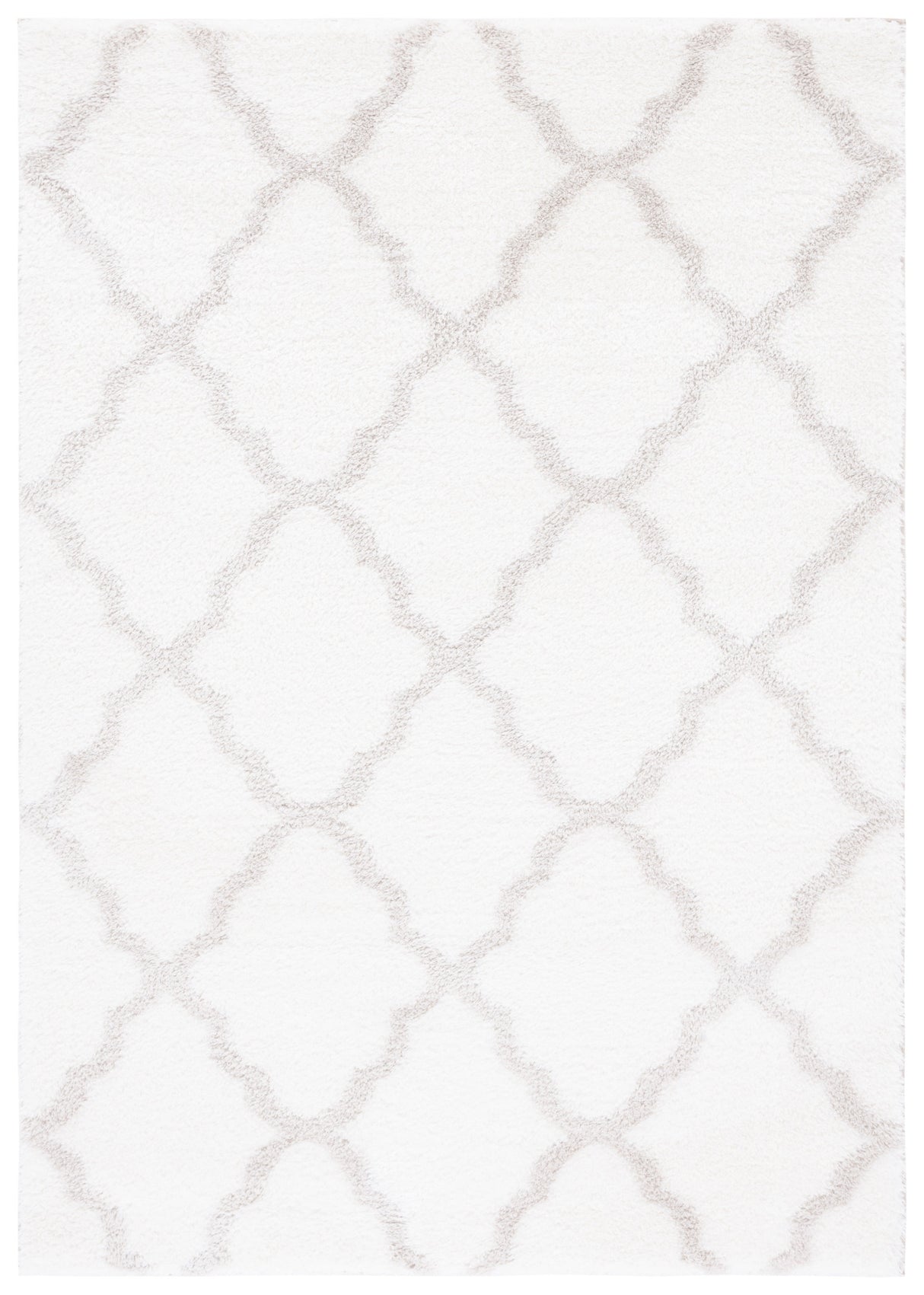 Safavieh Tahoe Shag Tho675A White/Silver Rug.
