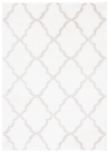 Safavieh Tahoe Shag Tho675A White/Silver Rug.