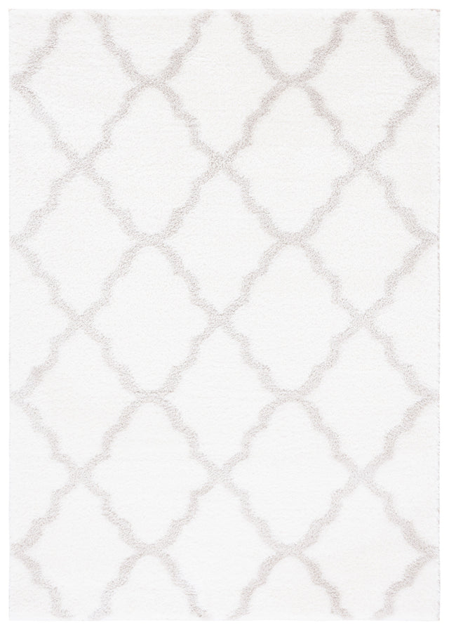 Safavieh Tahoe Shag Tho675A White/Silver Rug.