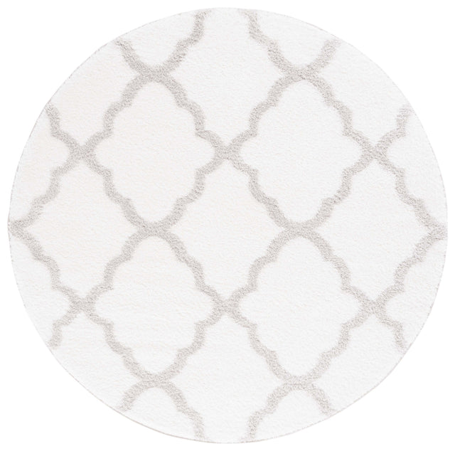 Safavieh Tahoe Shag Tho675A White/Silver Rug.