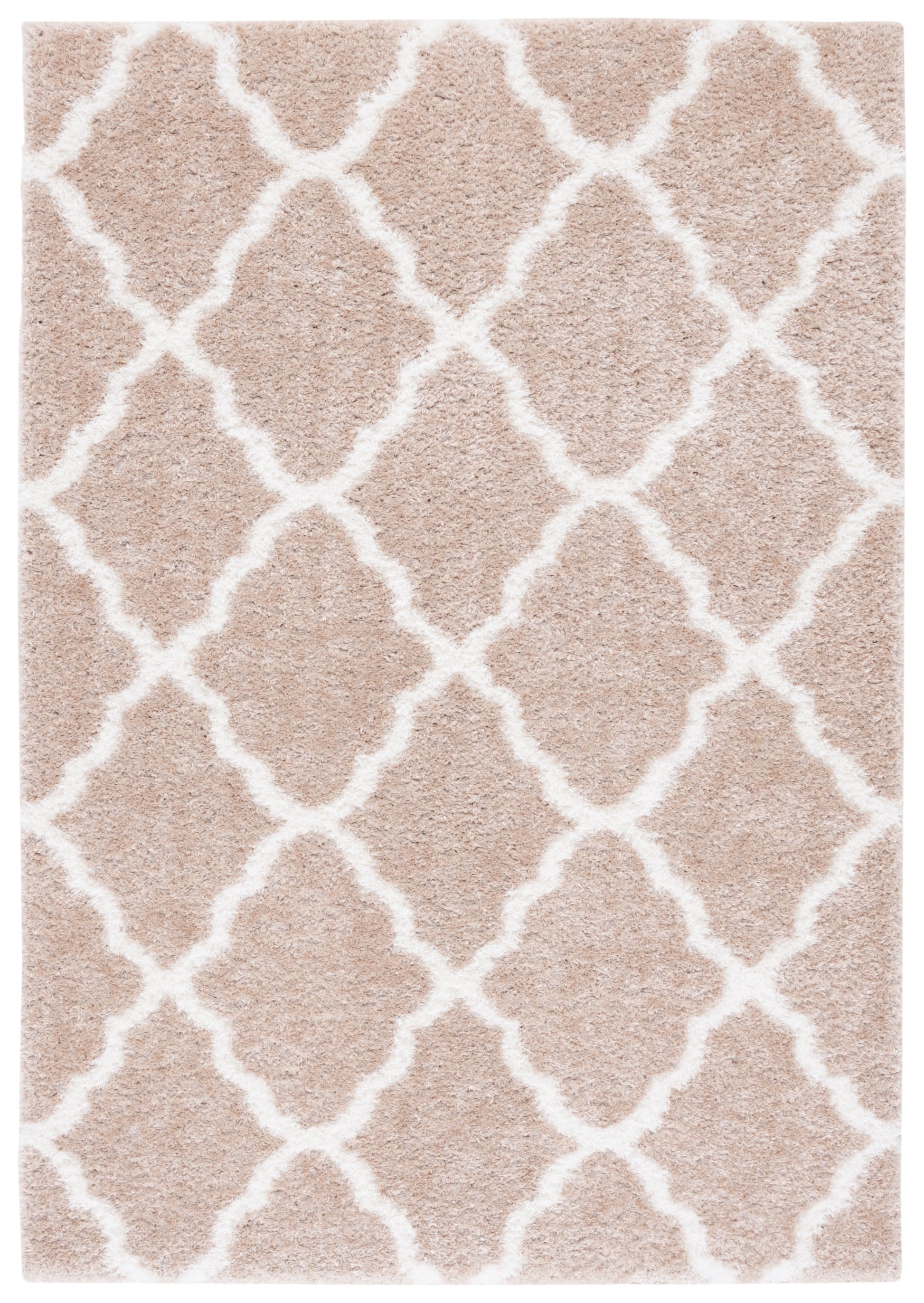 Safavieh Tahoe Shag Tho675B Beige/White Area Rug