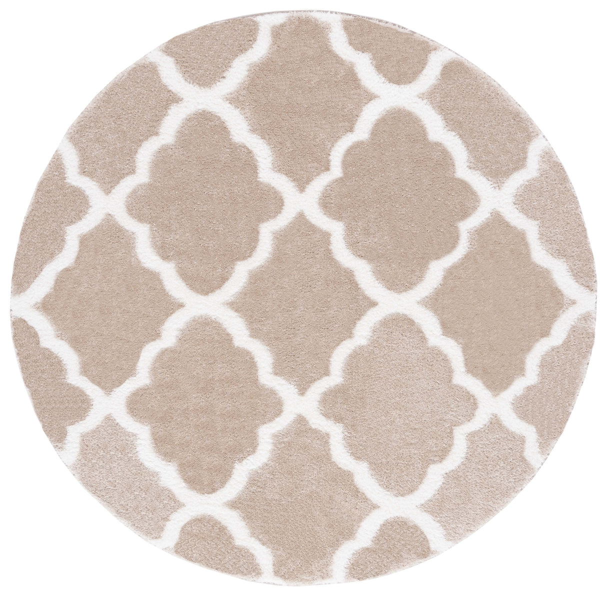 Safavieh Tahoe Shag Tho675B Beige/White Rug.