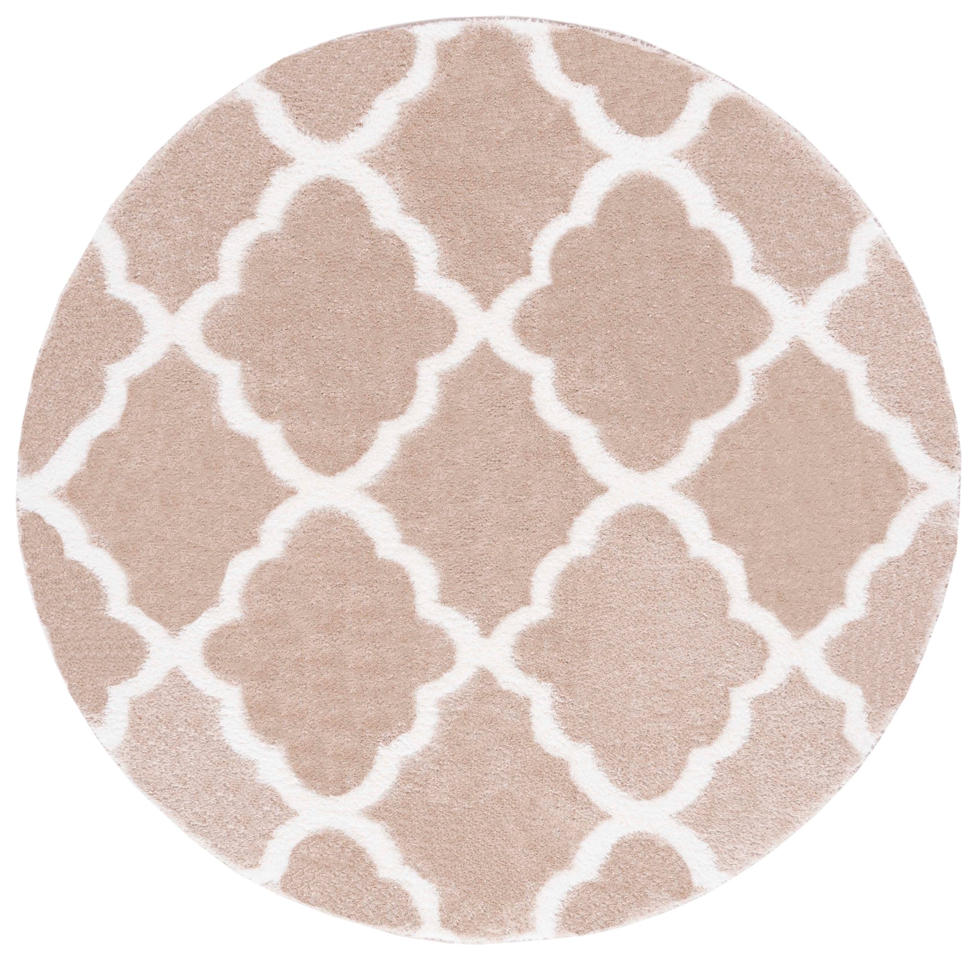 Safavieh Tahoe Shag Tho675B Beige/White Area Rug