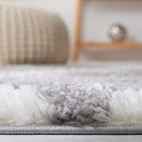 Safavieh Tahoe Shag Tho675F Grey/White Rug.