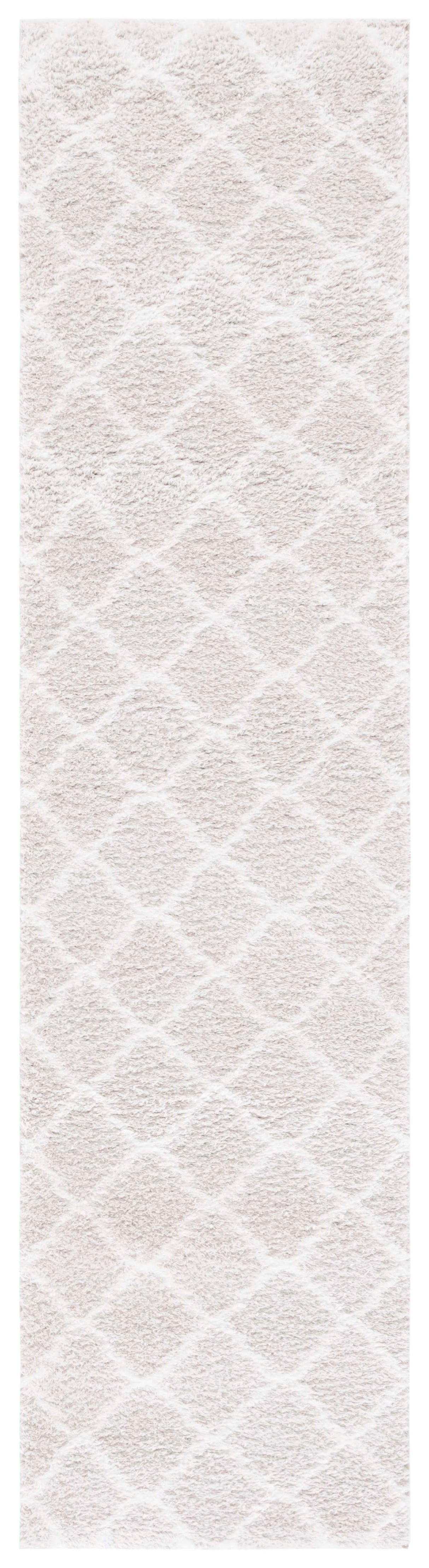 Safavieh Tahoe Shag Tho675G Silver/White Rug.