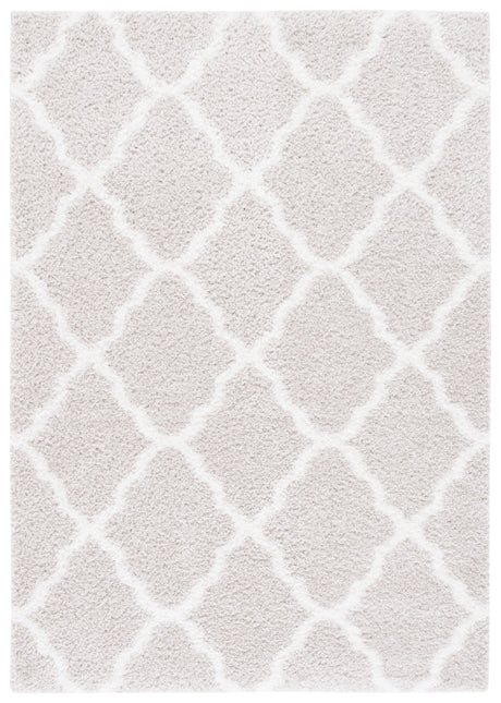 Safavieh Tahoe Shag Tho675G Silver/White Rug.