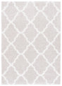 Safavieh Tahoe Shag Tho675G Silver/White Rug.