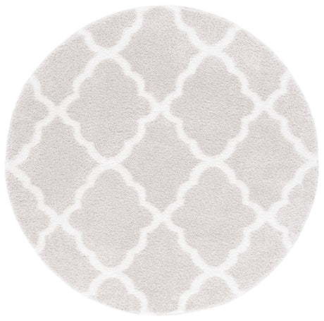 Safavieh Tahoe Shag Tho675G Silver/White Rug.