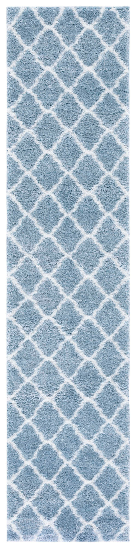 Safavieh Tahoe Shag Tho675M Blue/White Rug.