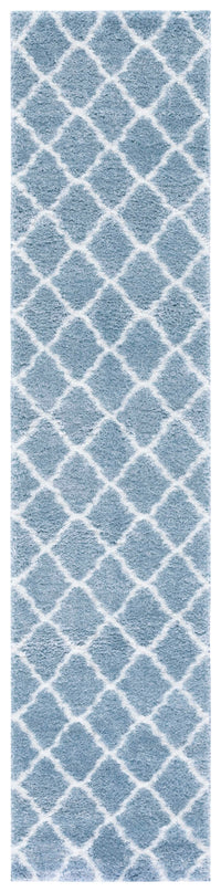 Safavieh Tahoe Shag Tho675M Blue/White Area Rug