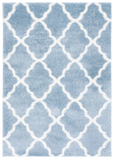 Safavieh Tahoe Shag Tho675M Blue/White Rug.