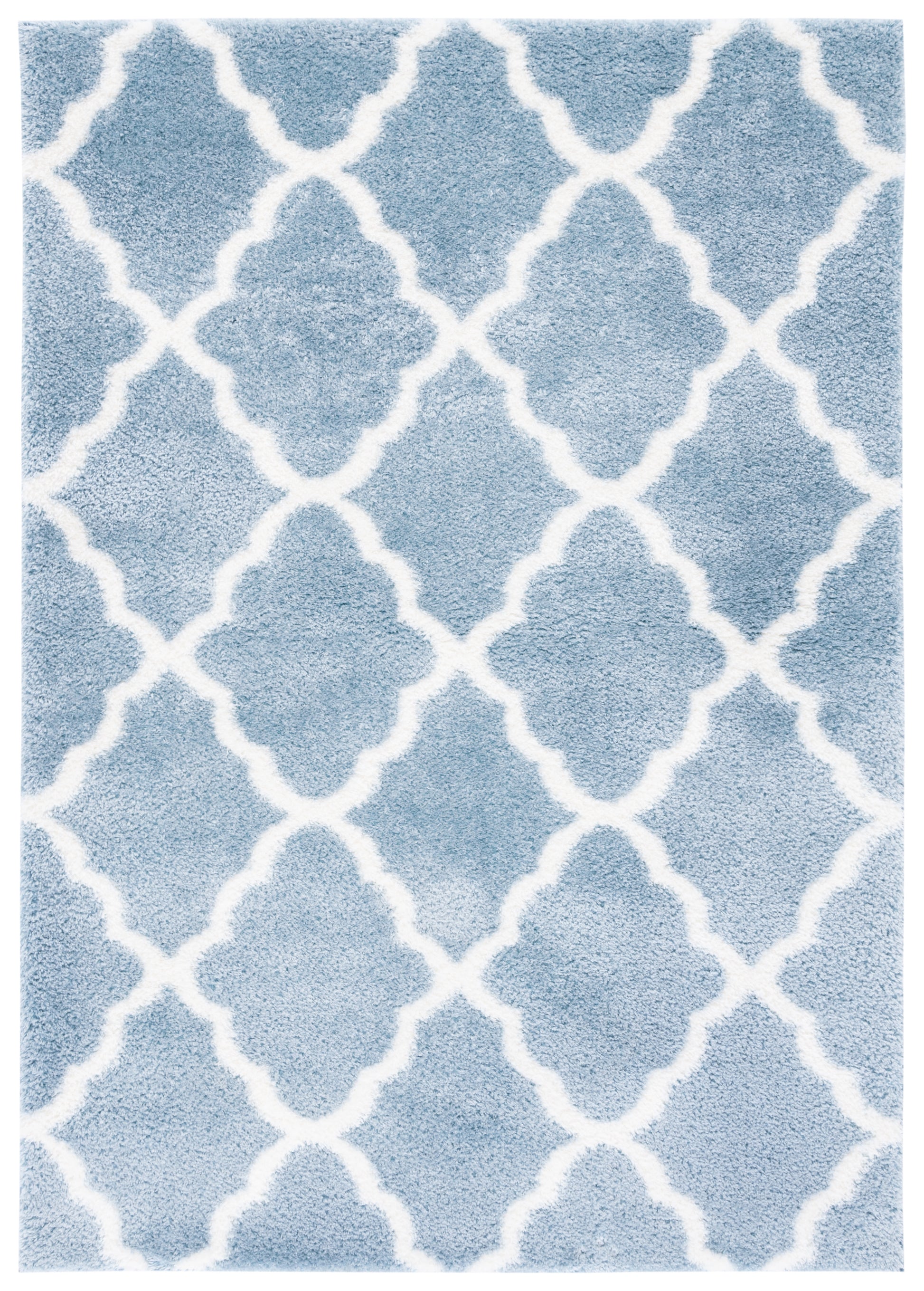 Safavieh Tahoe Shag Tho675M Blue/White Area Rug