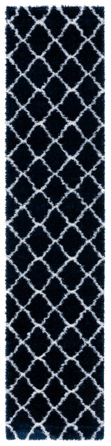 Safavieh Tahoe Shag Tho675N Navy/White Rug.