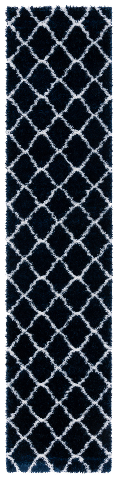 Safavieh Tahoe Shag Tho675N Navy/White Area Rug