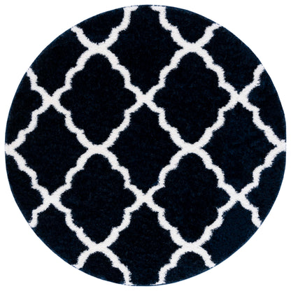 Safavieh Tahoe Shag Tho675N Navy/White Area Rug