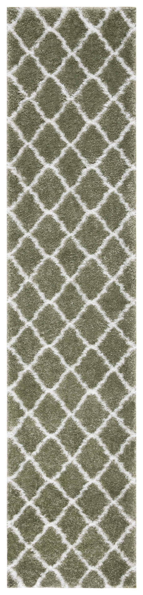 Safavieh Tahoe Shag Tho675W Sage/White Rug.