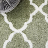 Safavieh Tahoe Shag Tho675W Sage/White Rug.