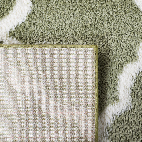 Safavieh Tahoe Shag Tho675W Sage/White Rug.