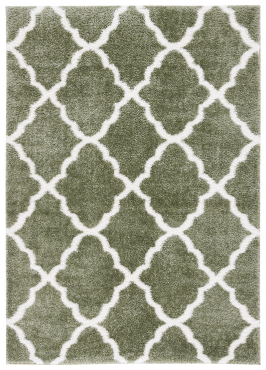 Safavieh Tahoe Shag Tho675W Sage/White Area Rug