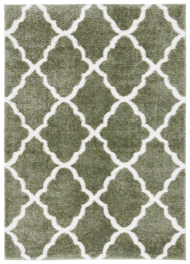 Safavieh Tahoe Shag Tho675W Sage/White Rug.