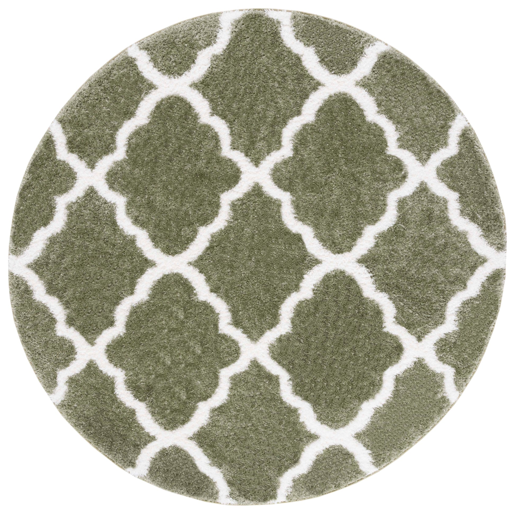 Safavieh Tahoe Shag Tho675W Sage/White Area Rug