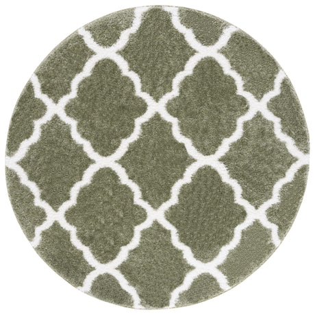 Safavieh Tahoe Shag Tho675W Sage/White Rug.