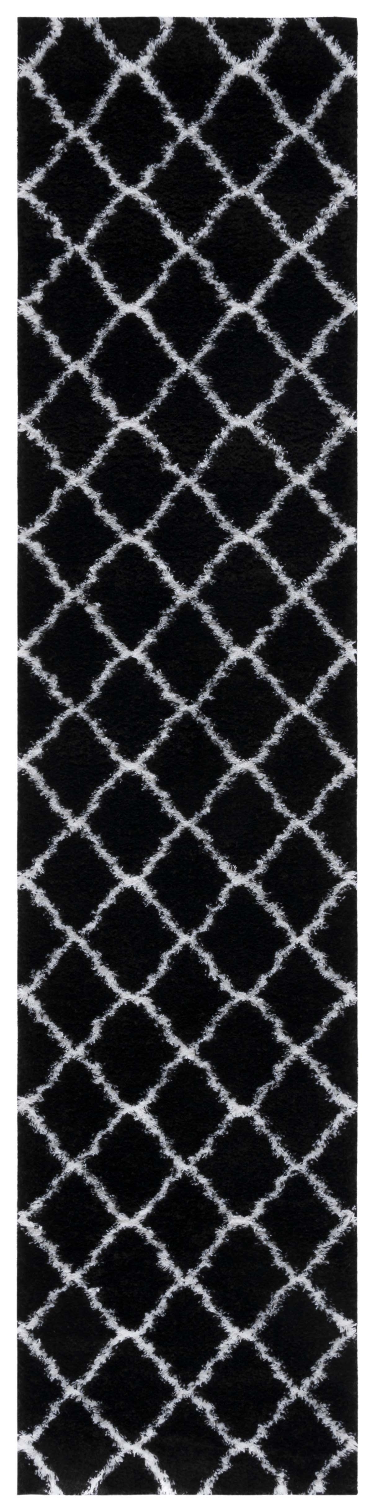 Safavieh Tahoe Shag Tho675Z Black/White Area Rug