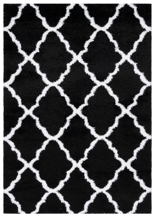 Safavieh Tahoe Shag Tho675Z Black/White Area Rug