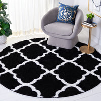 Safavieh Tahoe Shag Tho675Z Black/White Area Rug