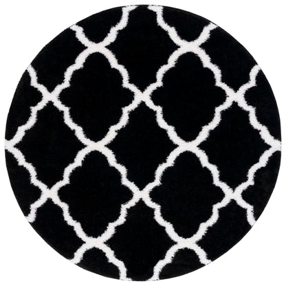 Safavieh Tahoe Shag Tho675Z Black/White Area Rug