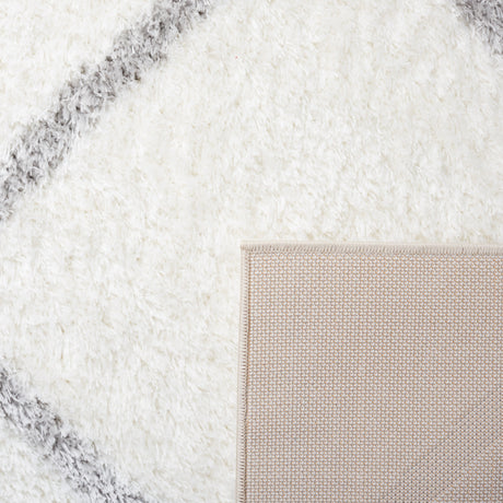 Safavieh Tahoe Shag Tho676A White/Grey Rug.