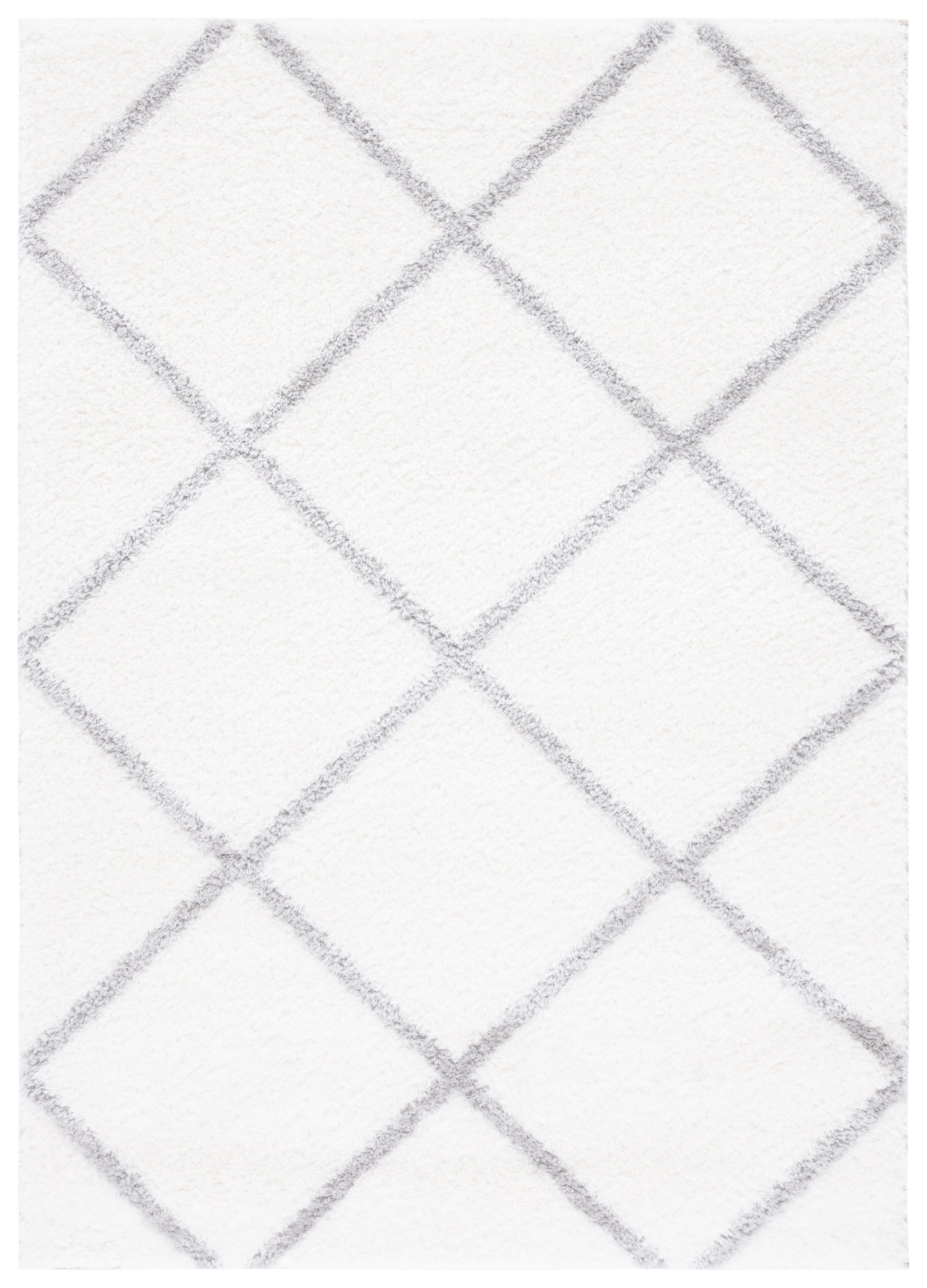 Safavieh Tahoe Shag Tho676A White/Grey Area Rug