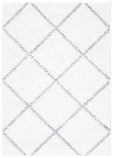 Safavieh Tahoe Shag Tho676A White/Grey Rug.