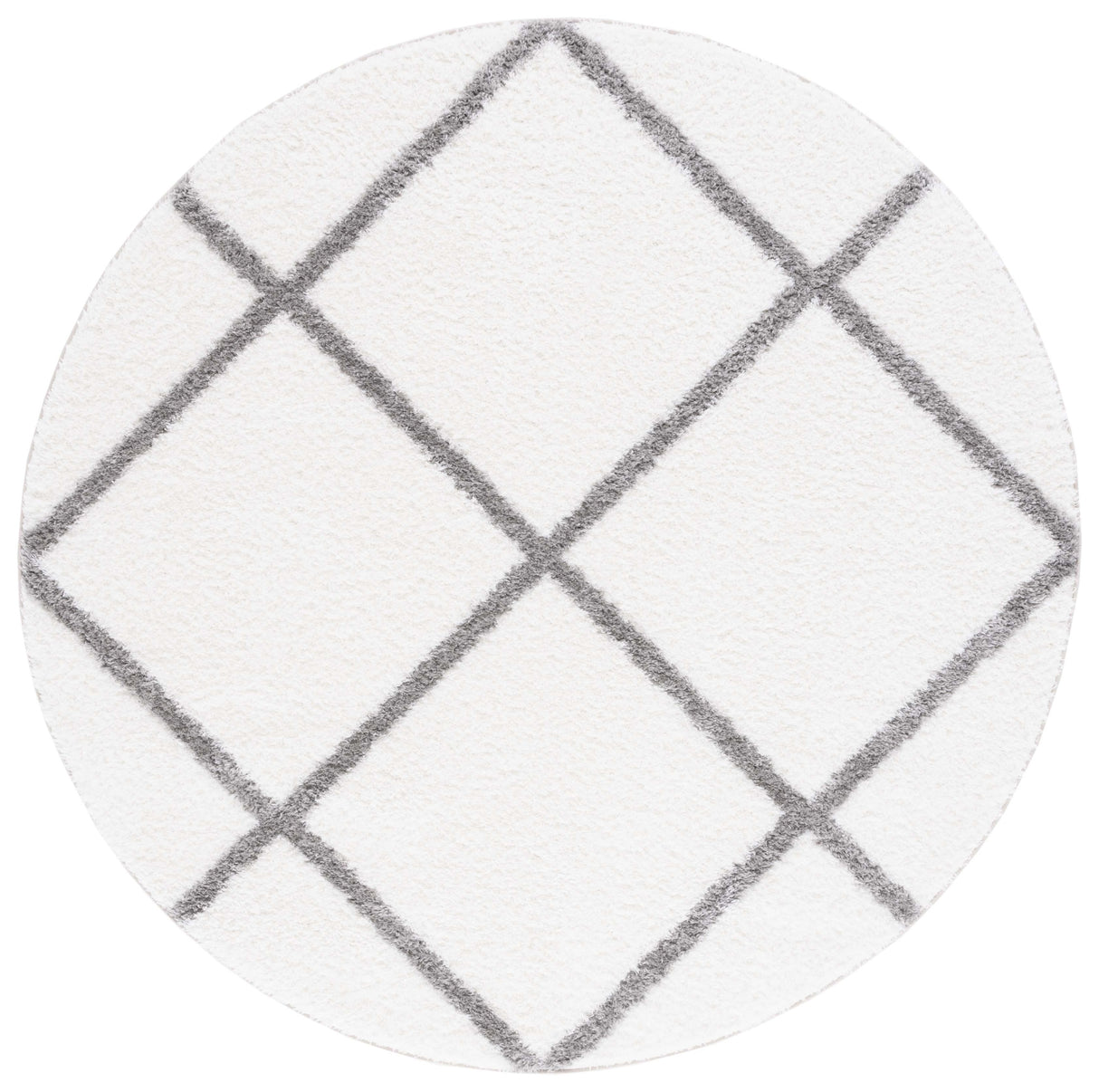 Safavieh Tahoe Shag Tho676A White/Grey Rug.