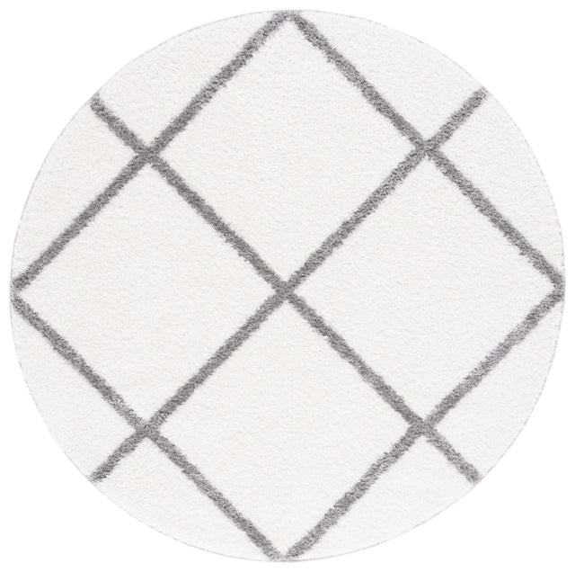 Safavieh Tahoe Shag Tho676A White/Grey Rug.