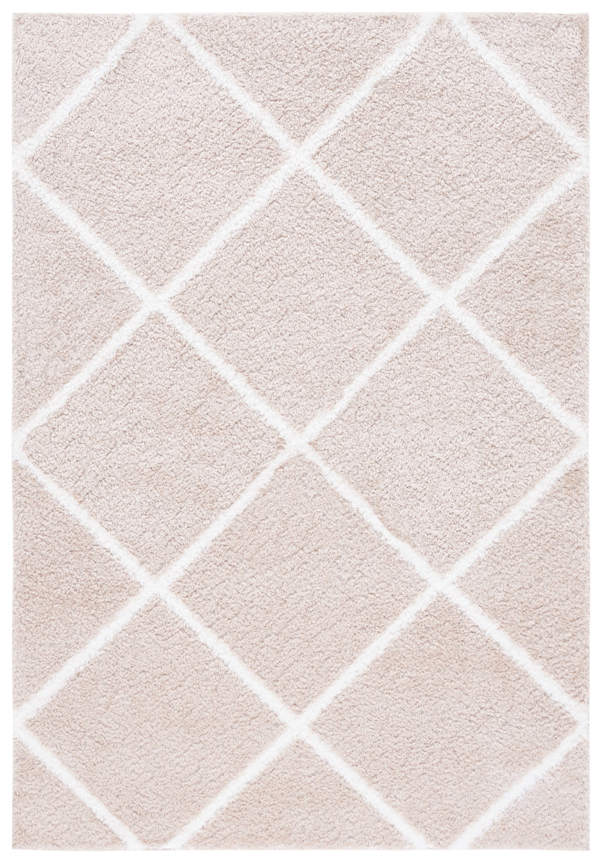 Safavieh Tahoe Shag Tho676B Beige/White Area Rug