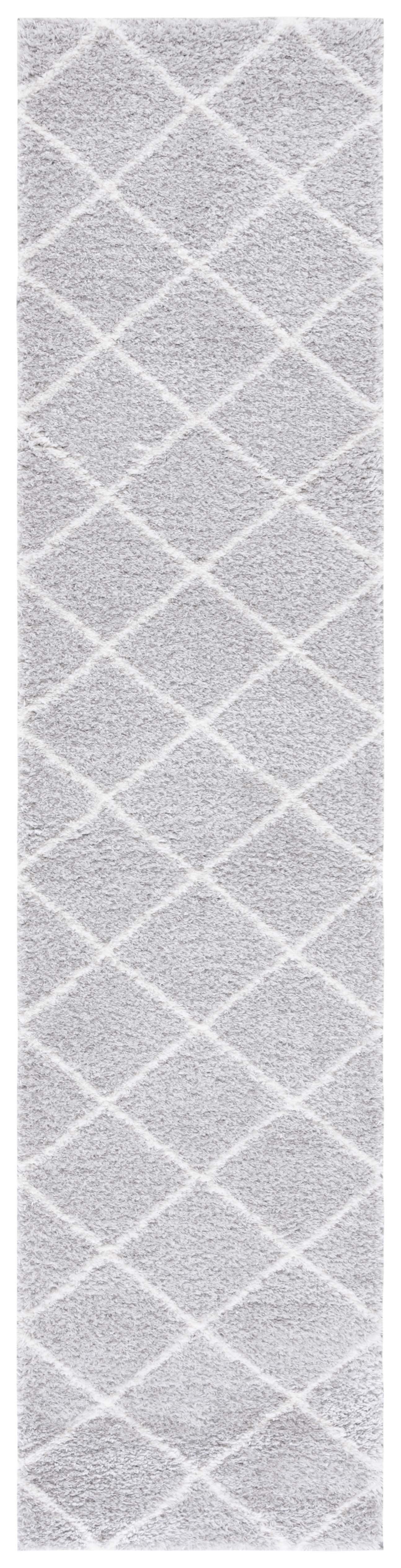 Safavieh Tahoe Shag Tho676F Light Grey/White Area Rug