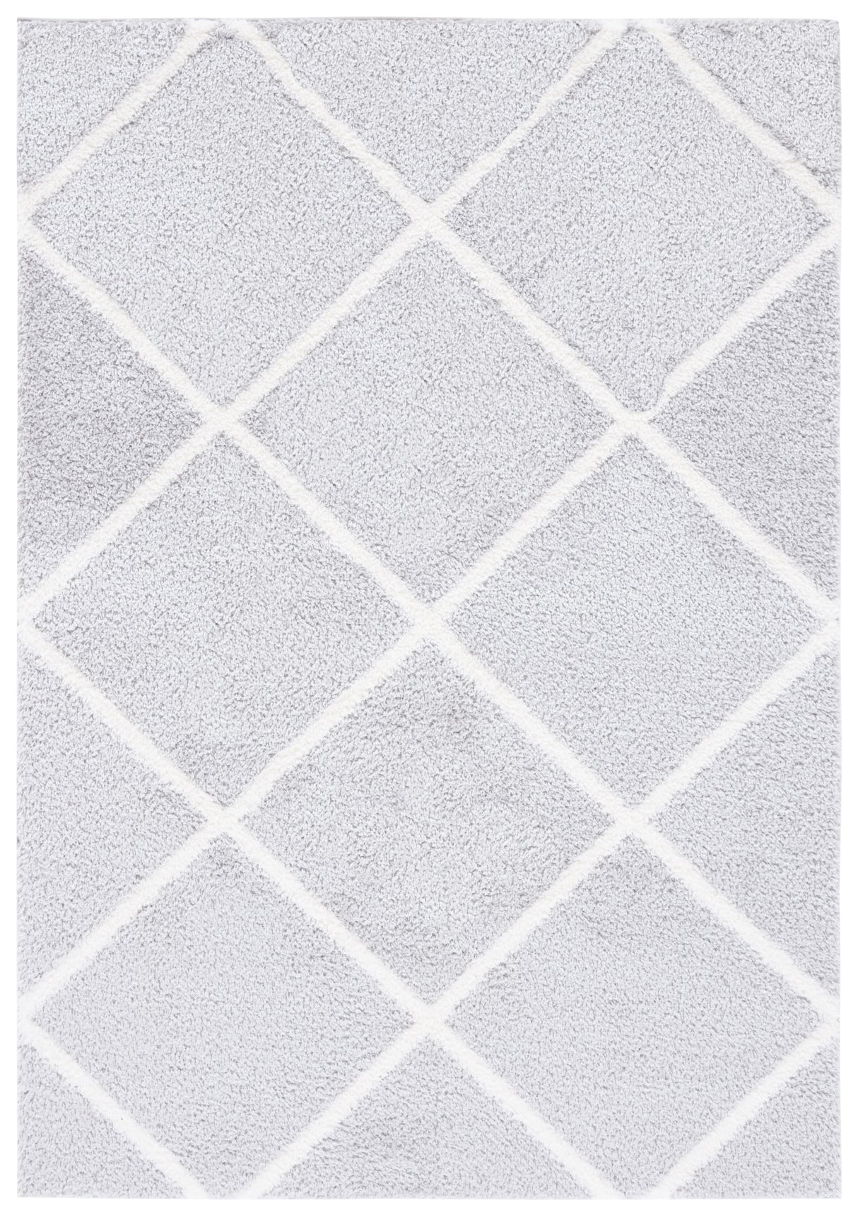 Safavieh Tahoe Shag Tho676F Light Grey/White Rug.