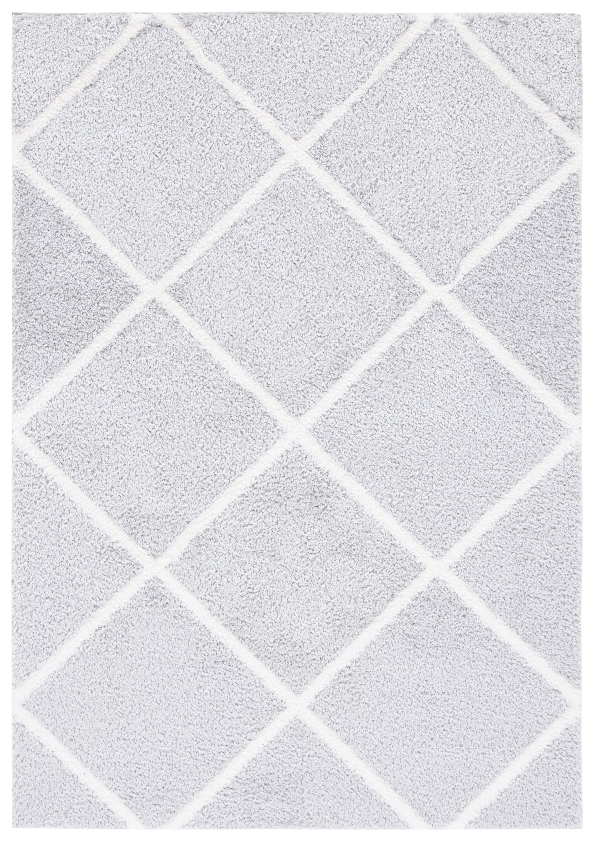 Safavieh Tahoe Shag Tho676F Light Grey/White Area Rug