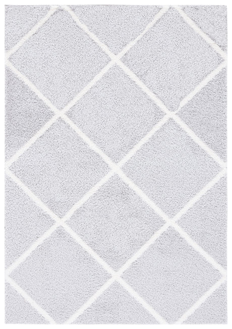 Safavieh Tahoe Shag Tho676F Light Grey/White Rug.