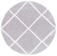 Safavieh Tahoe Shag Tho676F Light Grey/White Area Rug