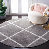 Safavieh Tahoe Shag Tho676G Grey/White Rug.