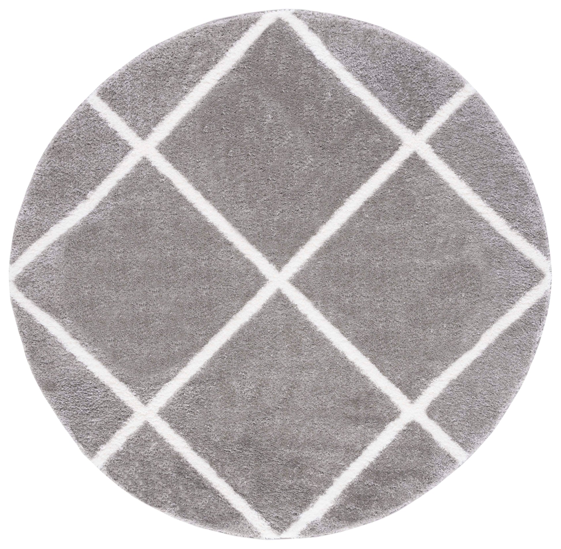 Safavieh Tahoe Shag Tho676G Grey/White Area Rug