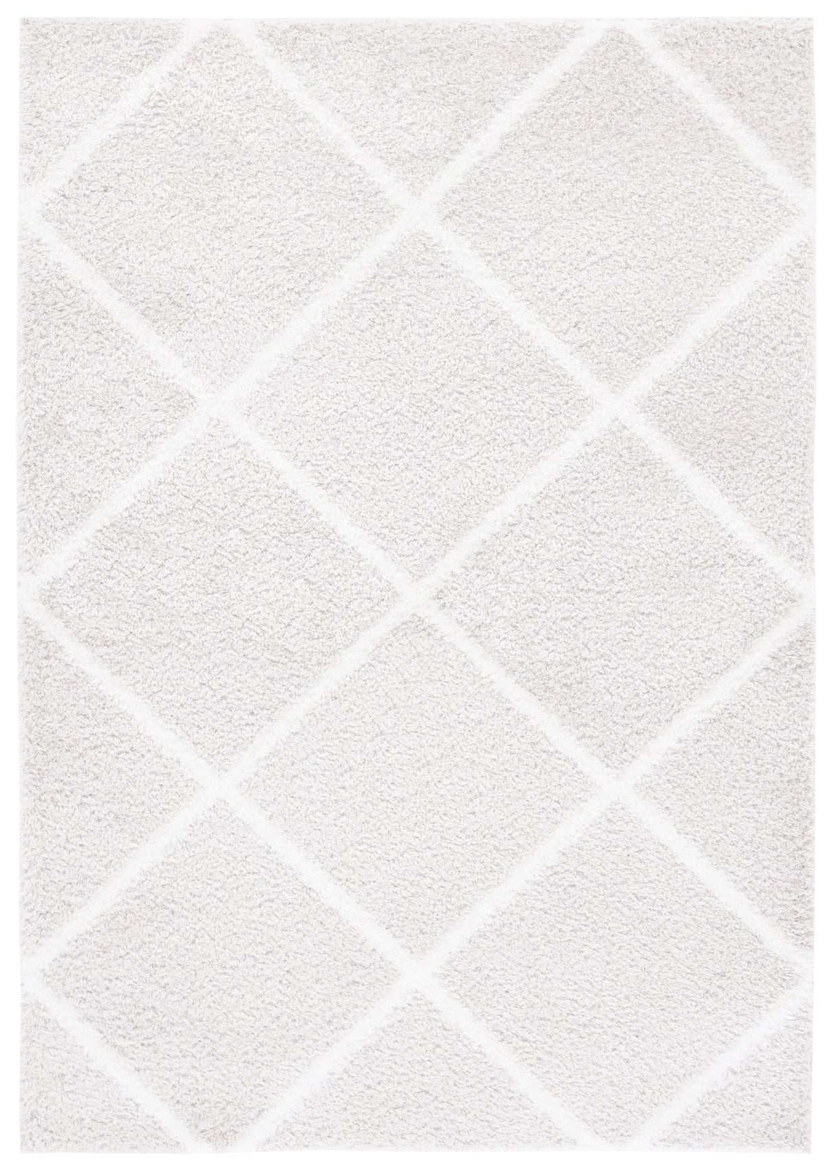 Safavieh Tahoe Shag Tho676H Silver/White Rug.