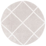 Safavieh Tahoe Shag Tho676H Silver/White Rug.